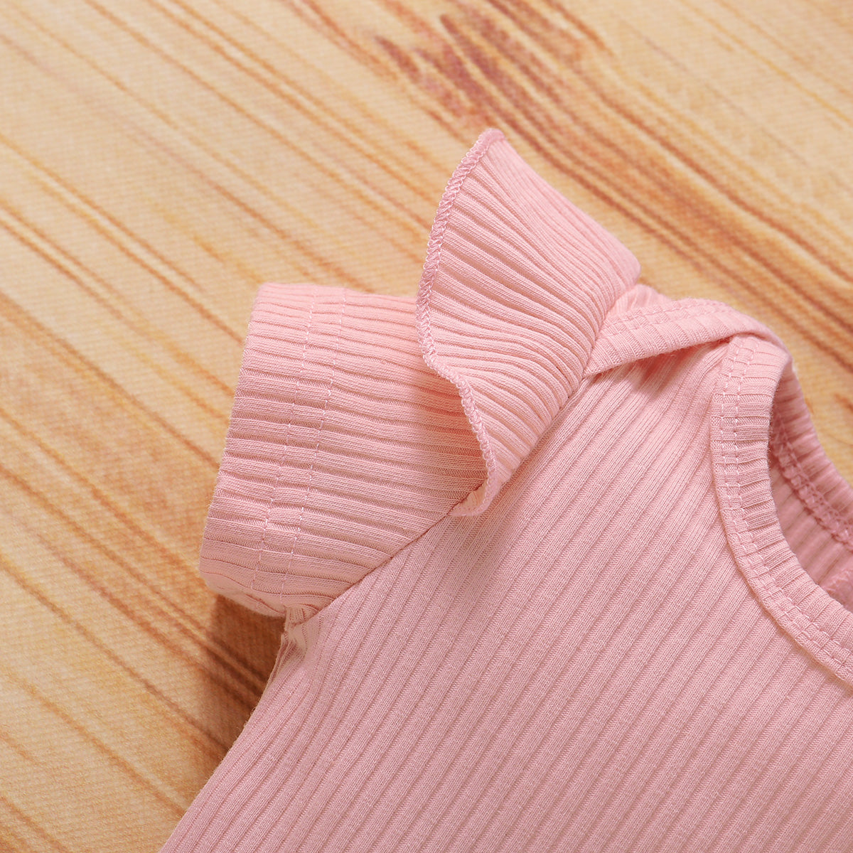 Baby Girl Pink and Stripe Outfits with Bowknot Headband & Shorts