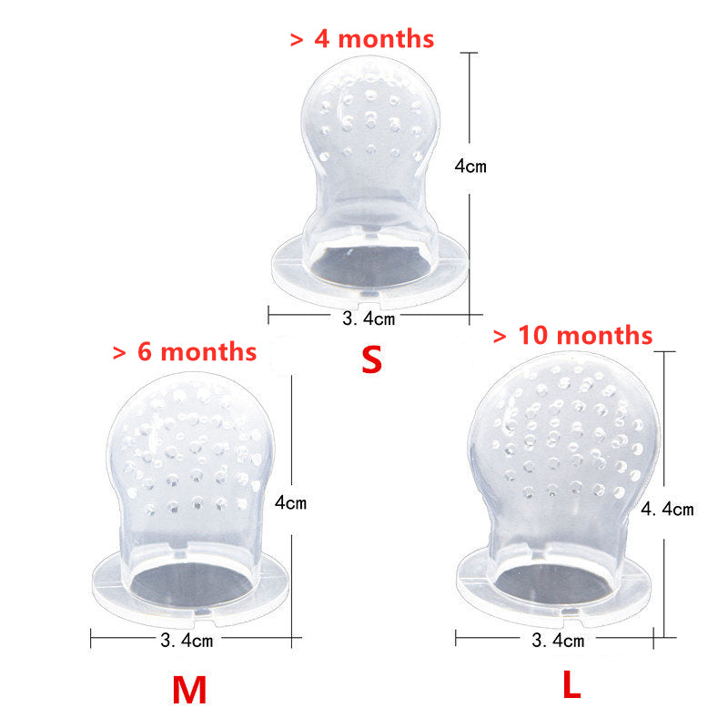 Baby Silicone Fruit Feeder Pacifier - Mesh Food Teether for Infants