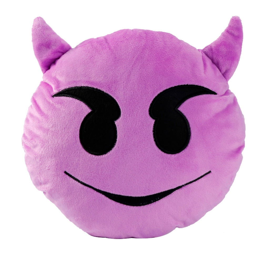 Emoji Pillow 30cm - Round Decorative Cushion for Sofa, Car Seat & Home Decor