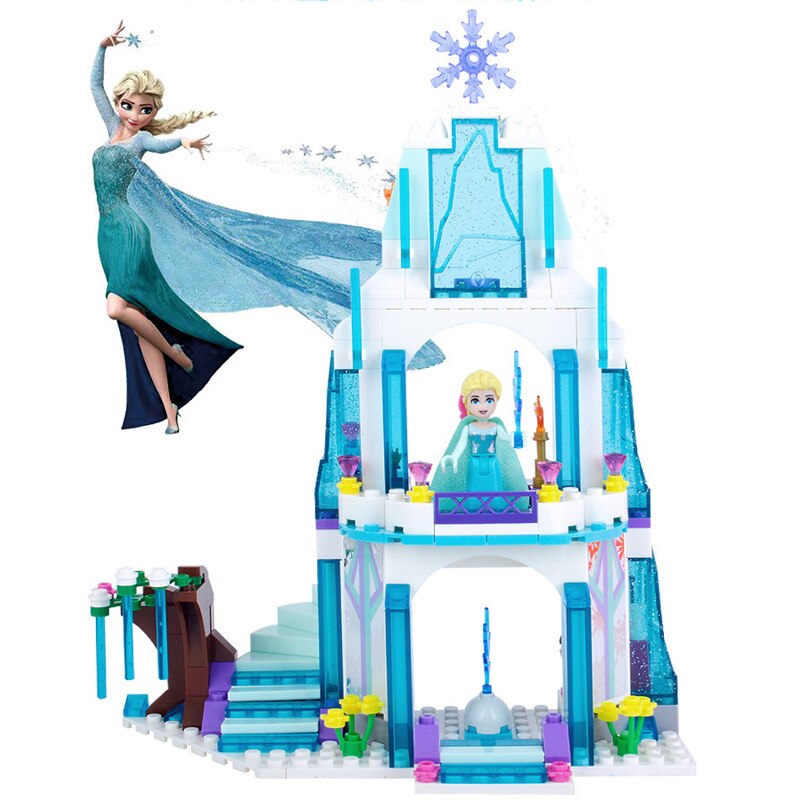Elsa's Magical Ice Castle Building Set - Frozen Snow World Series