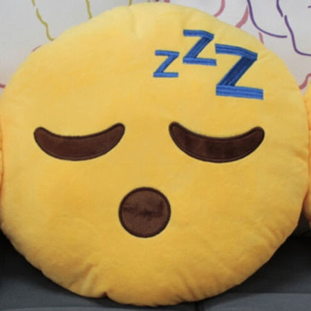 Emoji Pillow 30cm - Round Decorative Cushion for Sofa, Car Seat & Home Decor