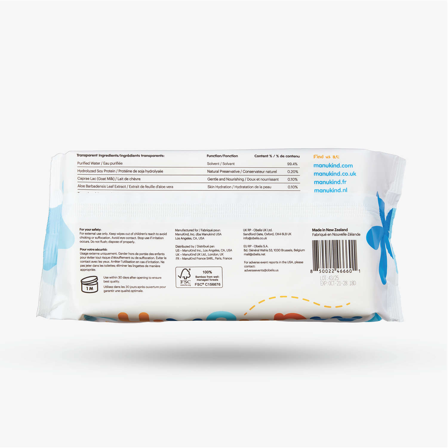 Manukind Goat Milk Baby Wipes (BULK)