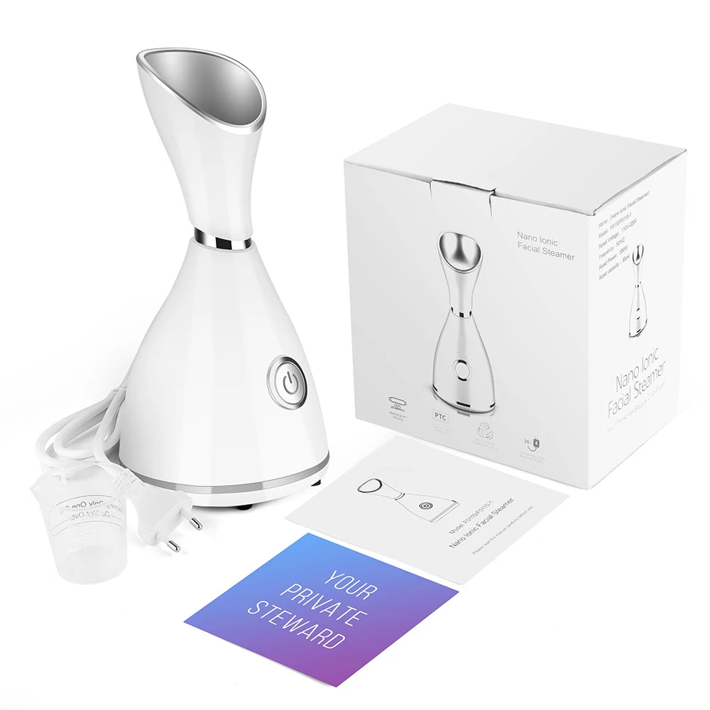 Nano Ionic Facial Steamer — Deep Pore Cleansing & Instant Hydration