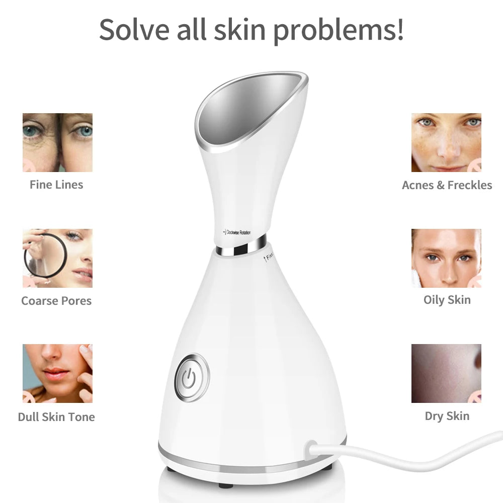 Nano Ionic Facial Steamer — Deep Pore Cleansing & Instant Hydration