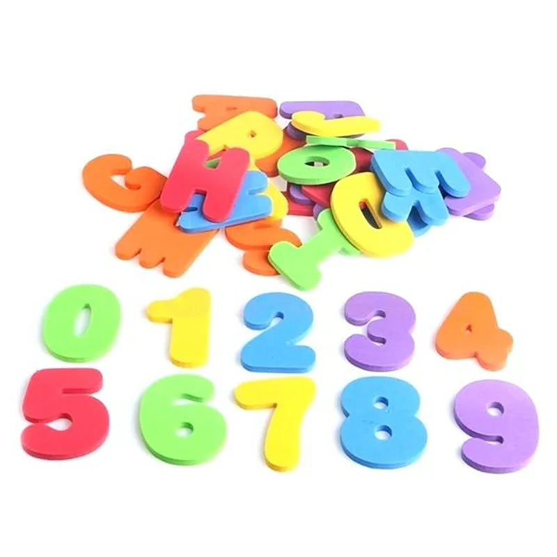 36-Piece Letters & Numbers Bath Toy Set - Educational Water Play for Kids