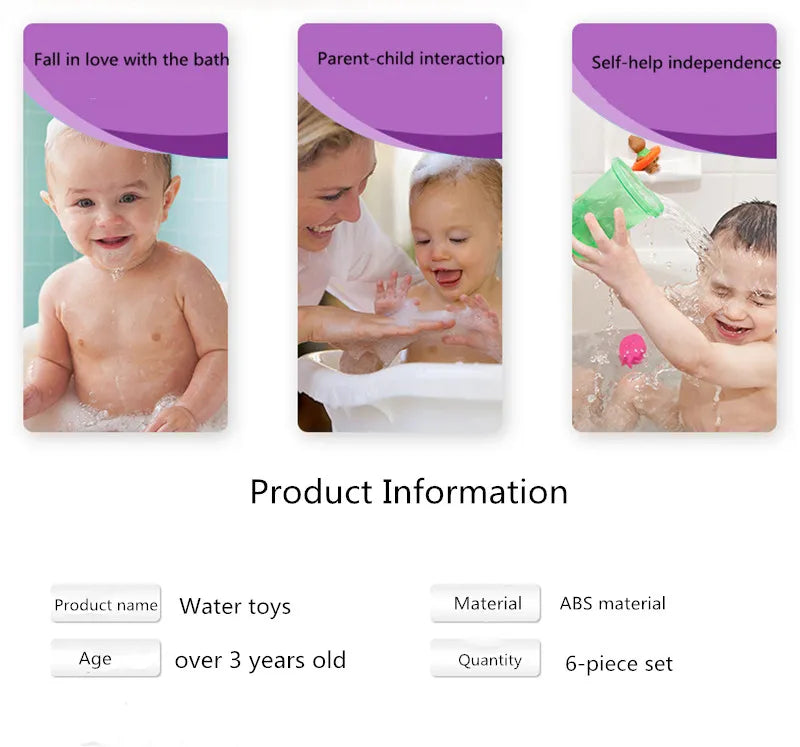 Floating Octopus Bath Toy with 5 Colorful Rings - Educational Water Play for Kids 3+