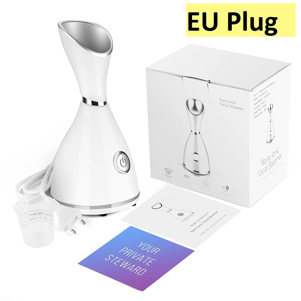 Nano Ionic Facial Steamer — Deep Pore Cleansing & Instant Hydration