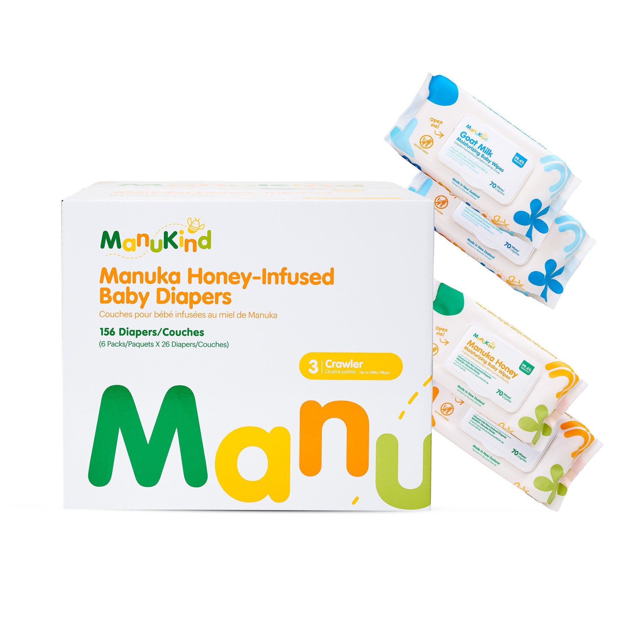 Manukind Premium Manuka Honey Diapers (BULK)