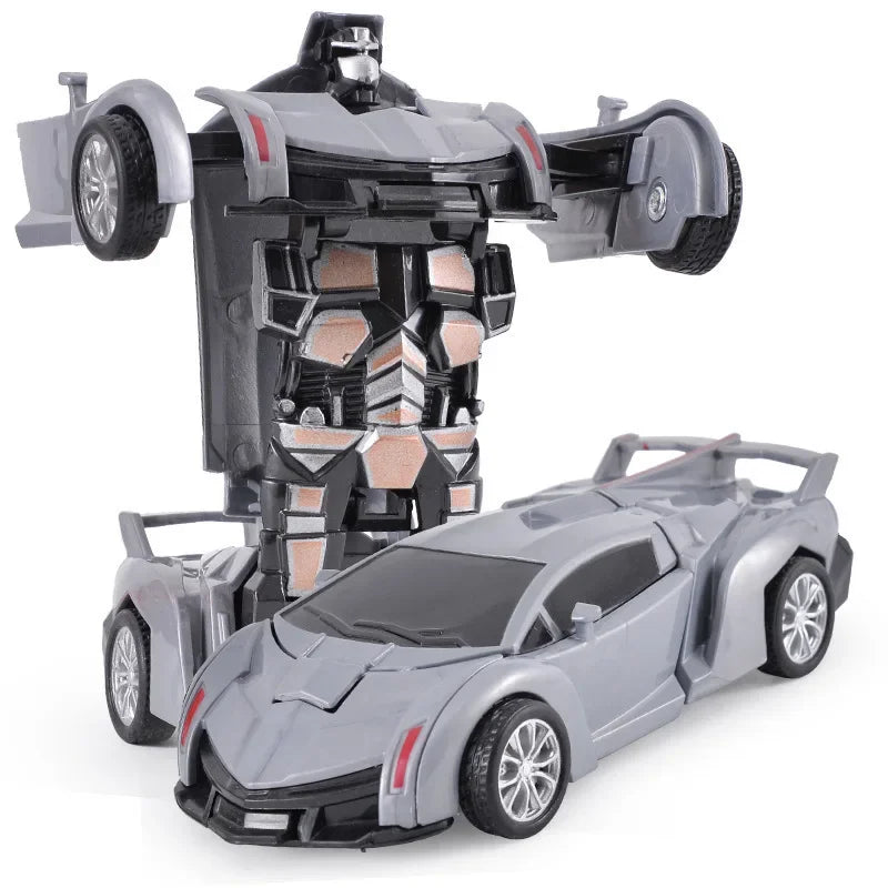 Transforming Robot Car Toy - One-Button Shape-Shifting Autobot for Kids