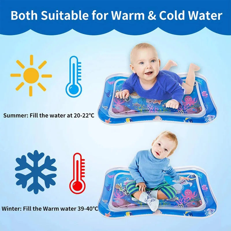 Inflatable Water Play Mat for Babies & Toddlers - Tummy Time Activity Center