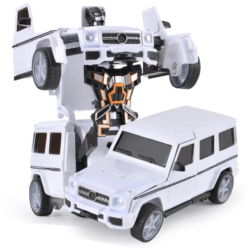 Transforming Robot Car Toy - One-Button Shape-Shifting Autobot for Kids