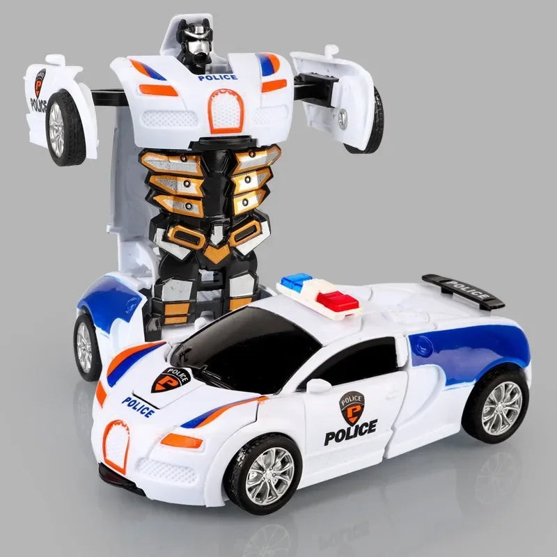 Transforming Robot Car Toy - One-Button Shape-Shifting Autobot for Kids
