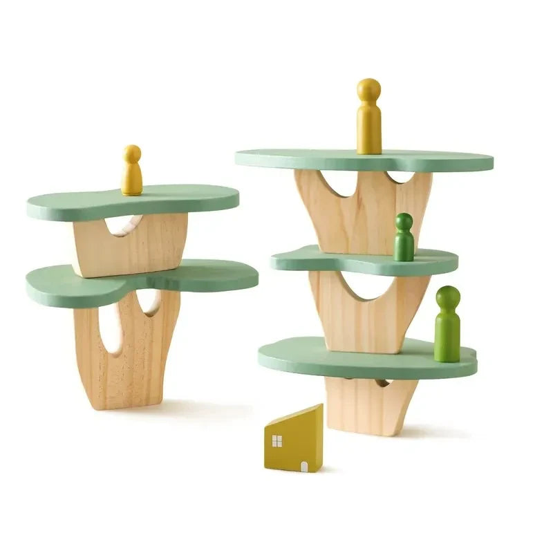 Montessori Wooden Toy Stacking&Threading for children multivariant-16