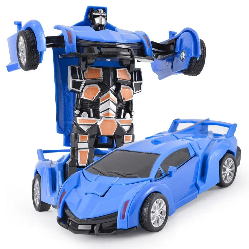 Transforming Robot Car Toy - One-Button Shape-Shifting Autobot for Kids