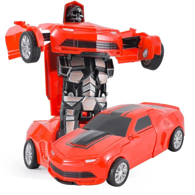 Transforming Robot Car Toy - One-Button Shape-Shifting Autobot for Kids