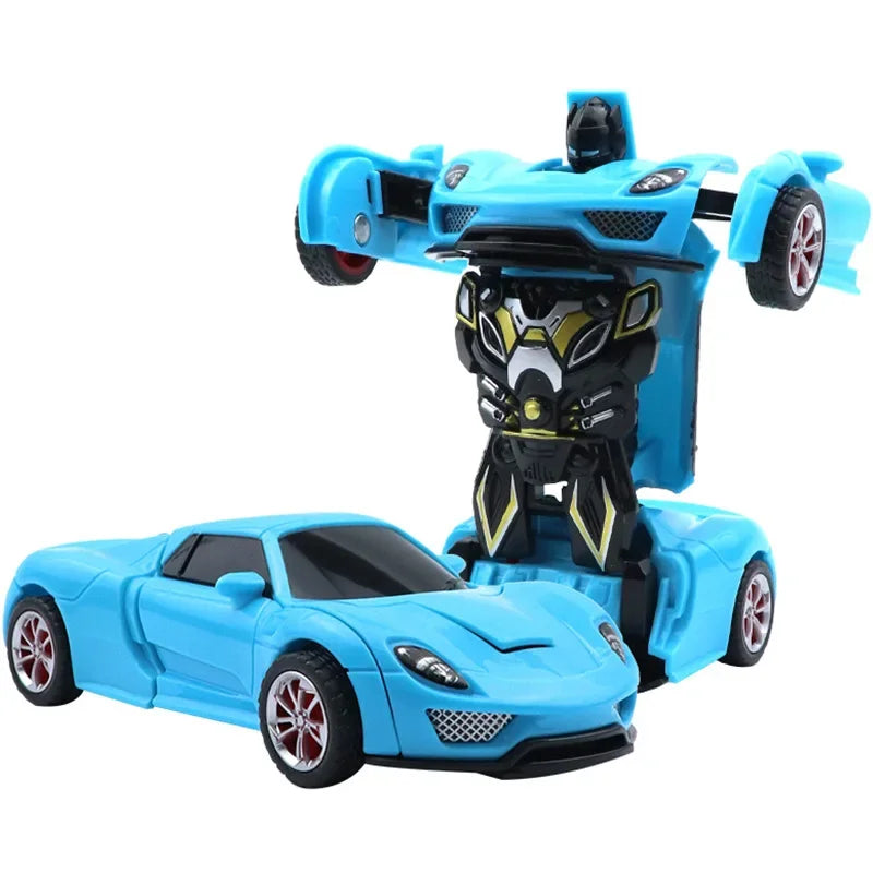 Transforming Robot Car Toy - One-Button Shape-Shifting Autobot for Kids