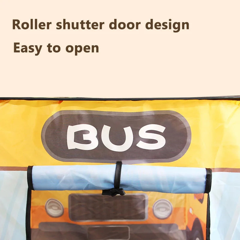 Kids Pop-Up Play Tent - Bus, Astronaut, Ocean & Dinosaur Themes - Instant Setup Playhouse
