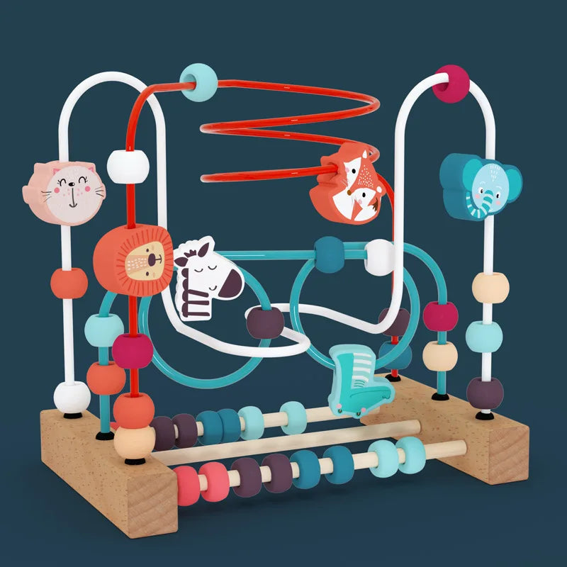 Wooden Maze Toy - Educational Activity for Toddlers & Kids