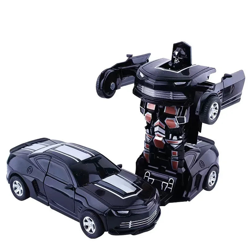 Transforming Robot Car Toy - One-Button Shape-Shifting Autobot for Kids