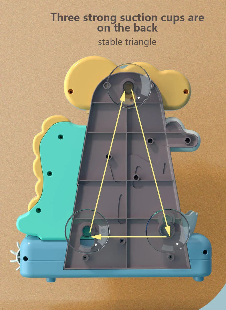 Mama Dinosaur Bath Toy - Water-Powered Spinning Wheels for Kids