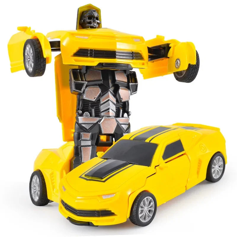 Transforming Robot Car Toy - One-Button Shape-Shifting Autobot for Kids