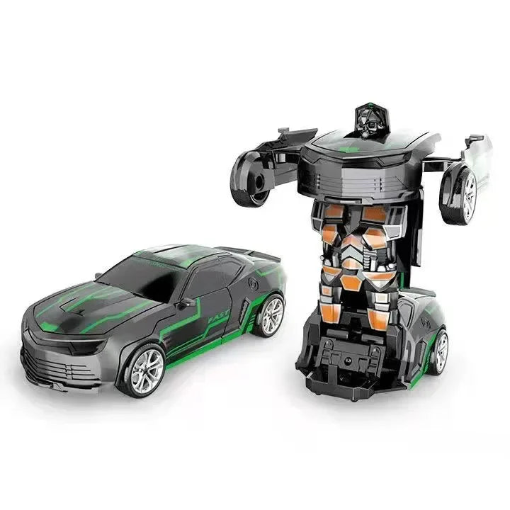 Transforming Robot Car Toy - One-Button Shape-Shifting Autobot for Kids