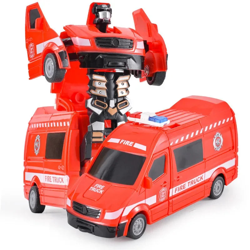 Transforming Robot Car Toy - One-Button Shape-Shifting Autobot for Kids