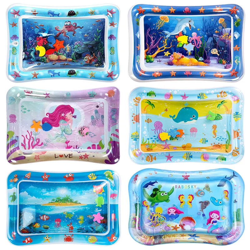 Inflatable Water Play Mat for Babies & Toddlers - Tummy Time Activity Center