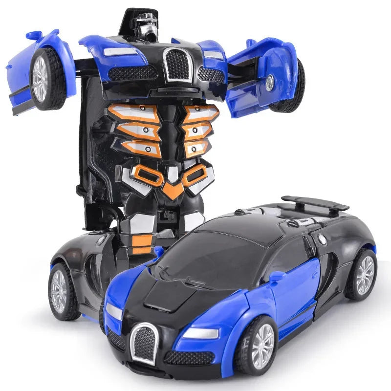 Transforming Robot Car Toy - One-Button Shape-Shifting Autobot for Kids