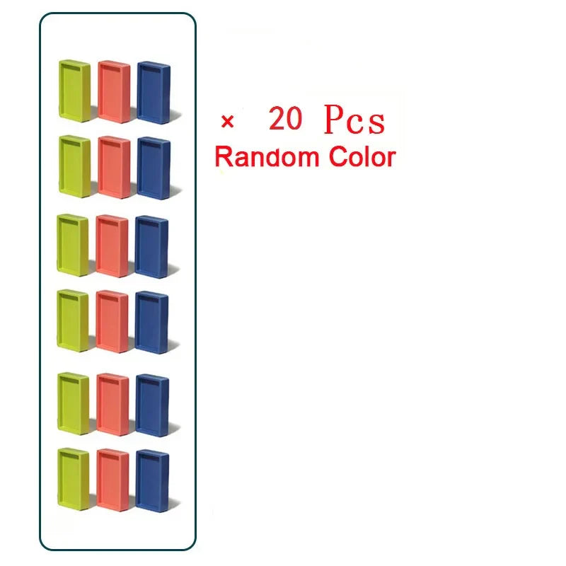 Musical Domino Train Set - Automatic Domino Laying Toy with 60 Colorful Tiles for Kids