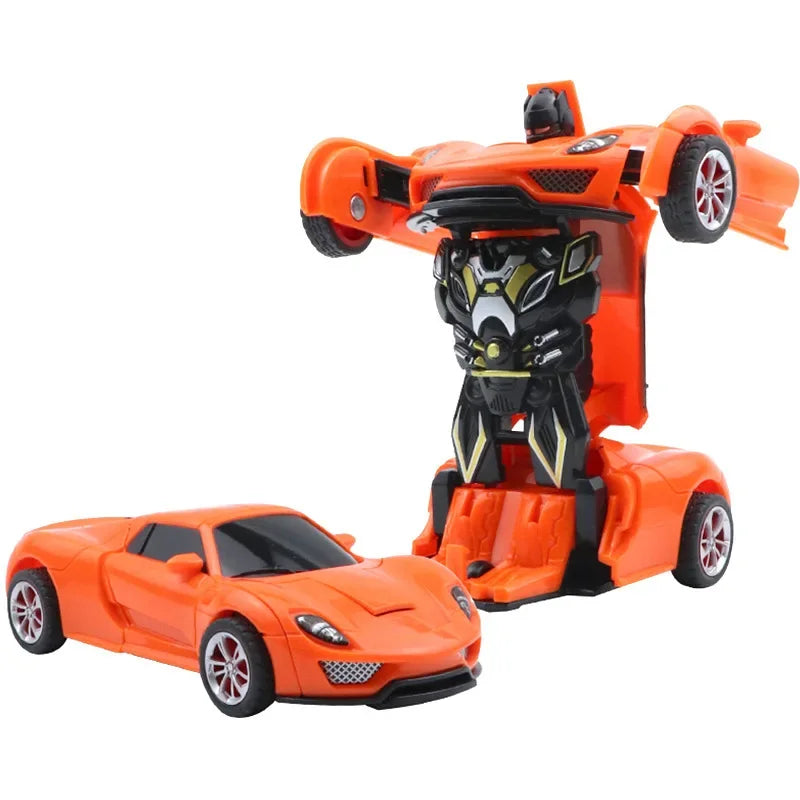 Transforming Robot Car Toy - One-Button Shape-Shifting Autobot for Kids