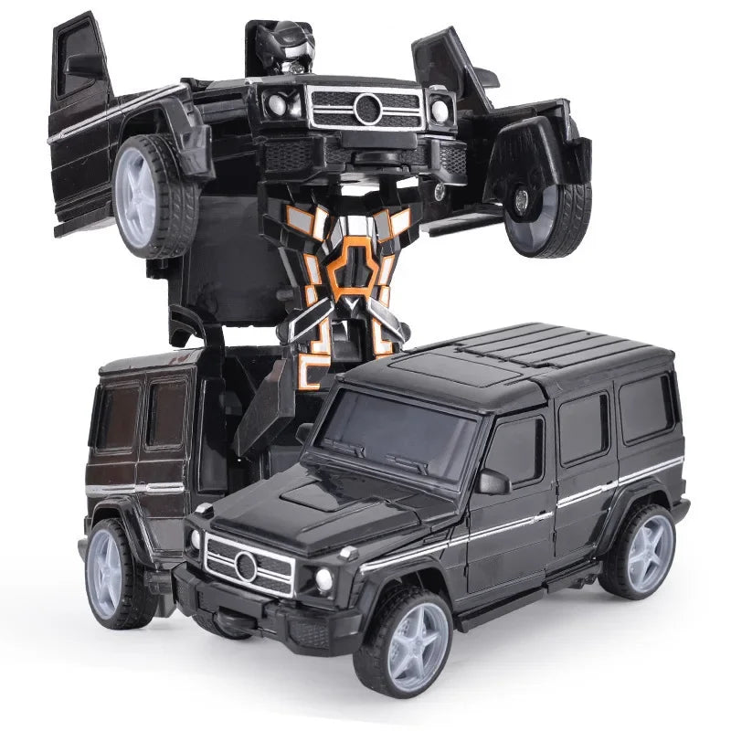 Transforming Robot Car Toy - One-Button Shape-Shifting Autobot for Kids