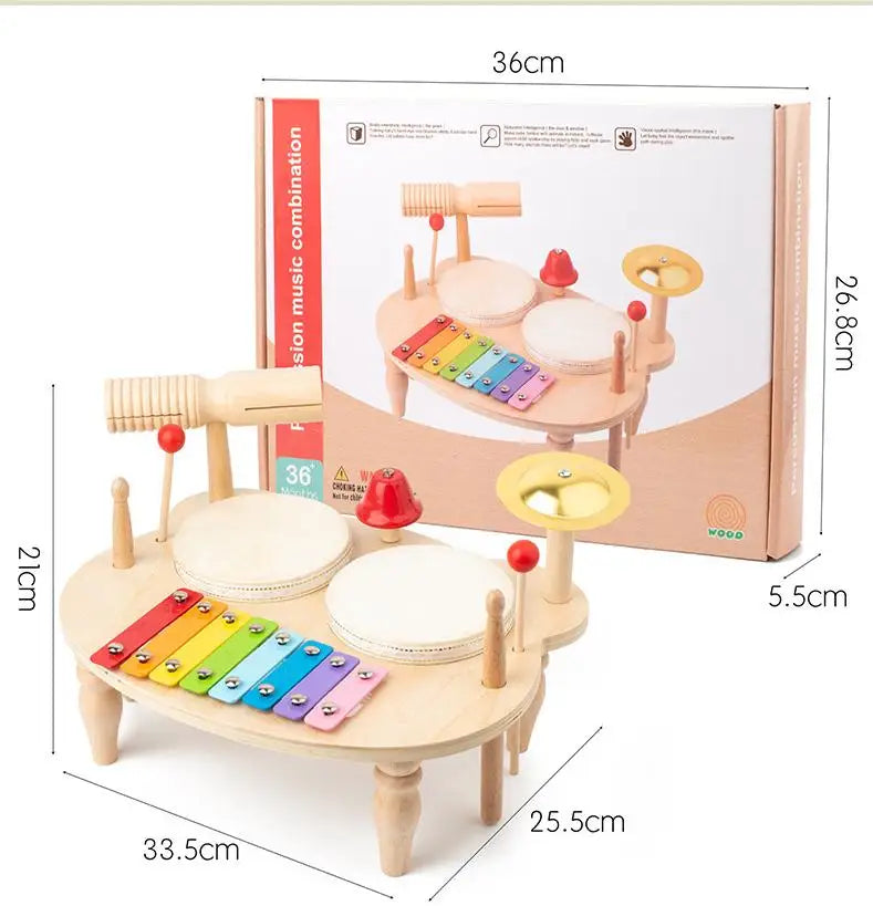 Wooden Toy Montessori Percussion Instruments Set For children multivariant-4