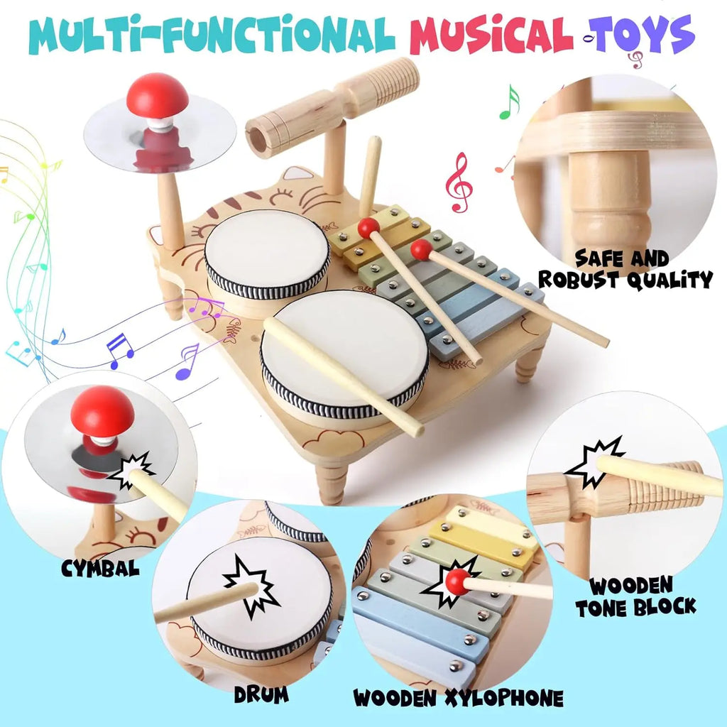 Wooden Toy Montessori Percussion Instruments Set For children multivariant-2