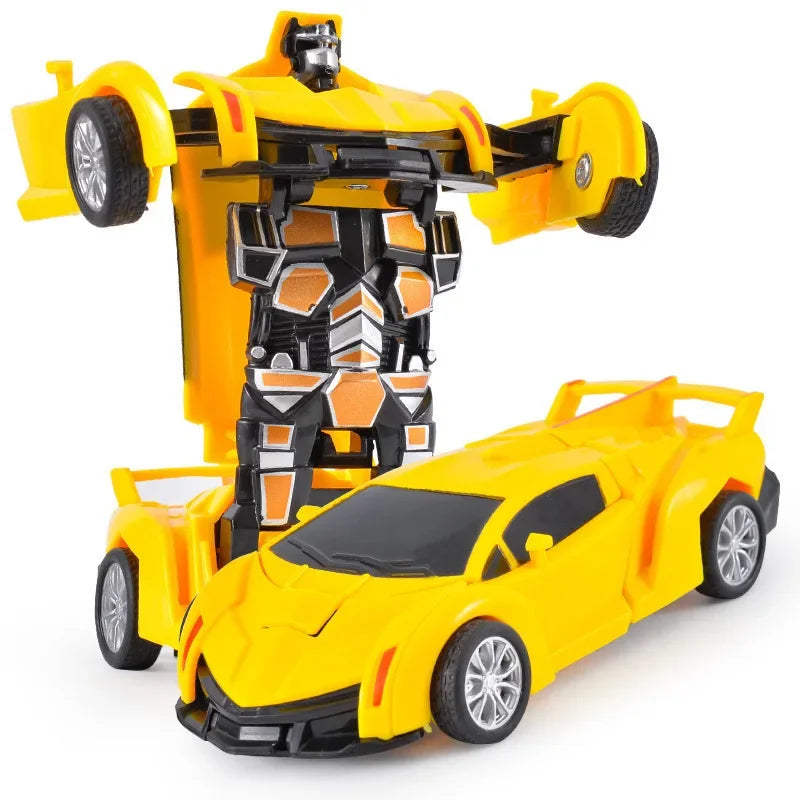 Transforming Robot Car Toy - One-Button Shape-Shifting Autobot for Kids