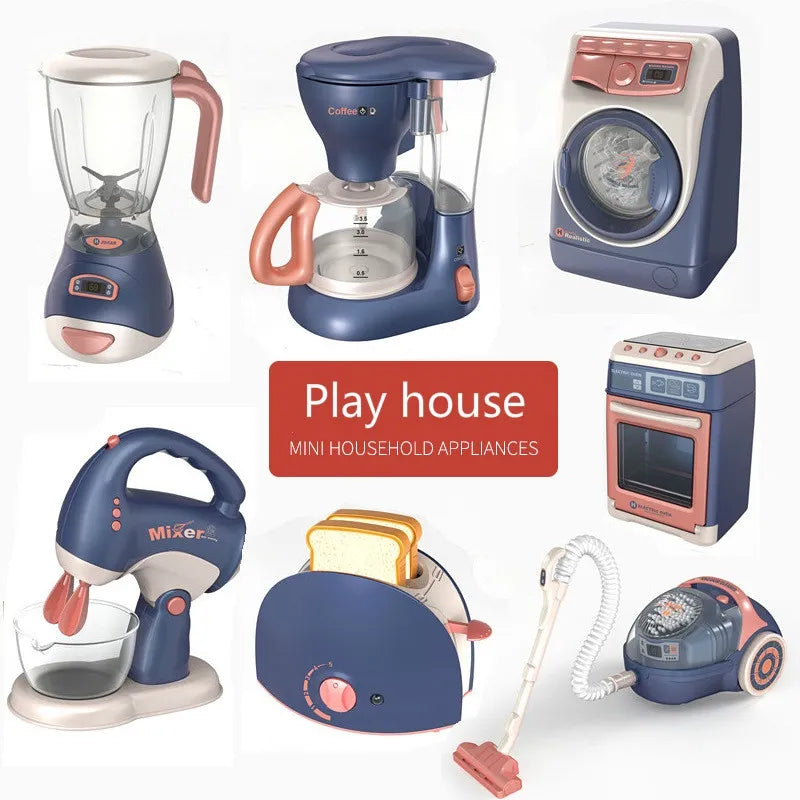 7-Piece Mini Household Appliances Pretend Play Set for Kids