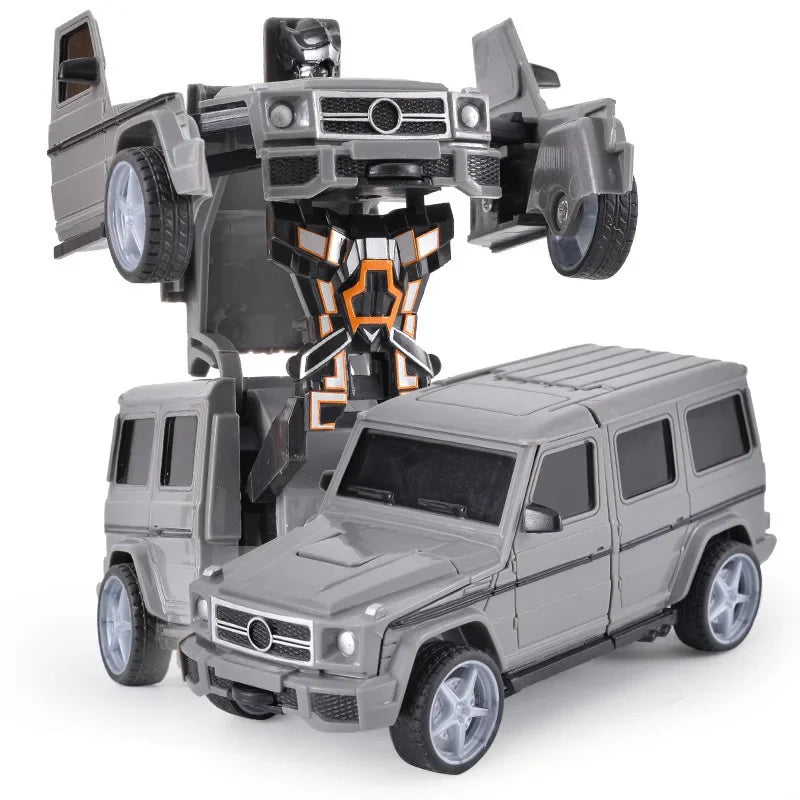 Transforming Robot Car Toy - One-Button Shape-Shifting Autobot for Kids