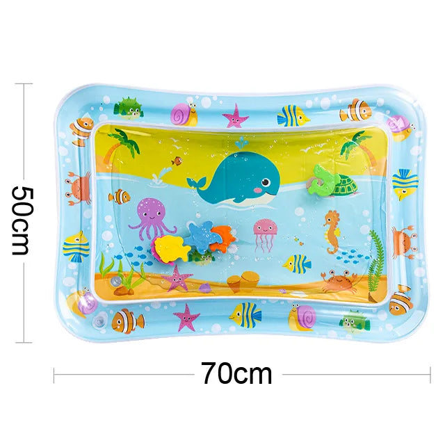 Inflatable Water Play Mat for Babies & Toddlers - Tummy Time Activity Center
