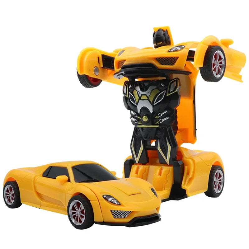 Transforming Robot Car Toy - One-Button Shape-Shifting Autobot for Kids