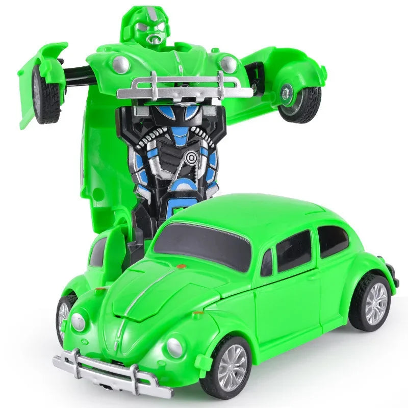 Transforming Robot Car Toy - One-Button Shape-Shifting Autobot for Kids