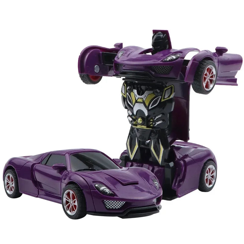 Transforming Robot Car Toy - One-Button Shape-Shifting Autobot for Kids