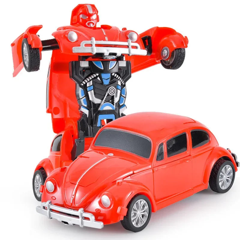 Transforming Robot Car Toy - One-Button Shape-Shifting Autobot for Kids