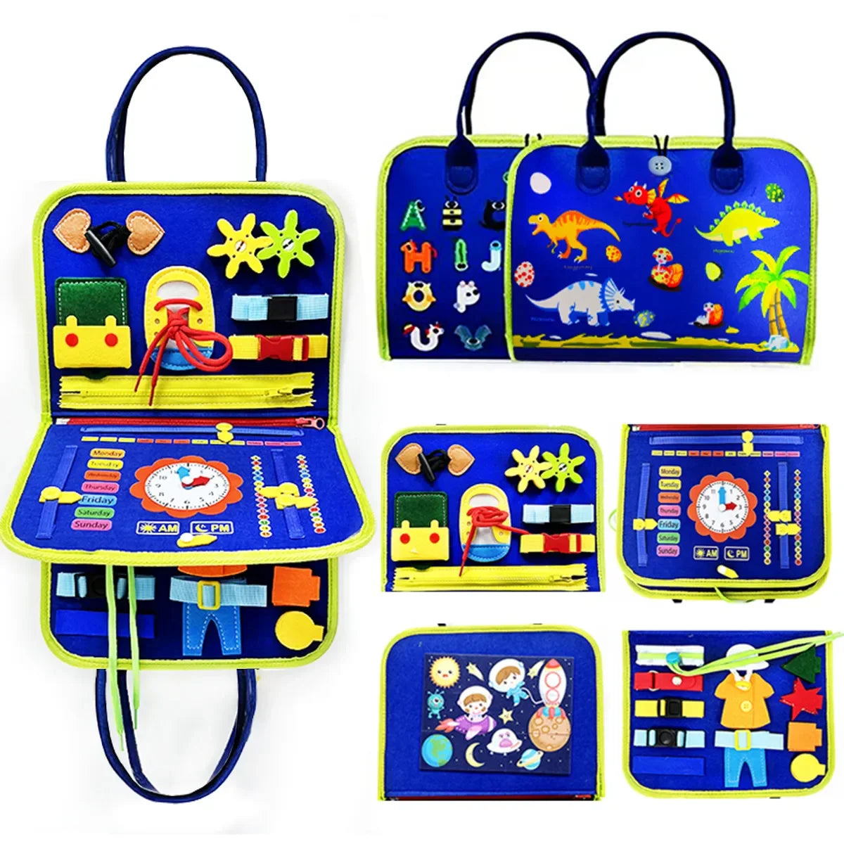 Busy Board Montessori Toy for Toddlers - Educational Learning Activity Board