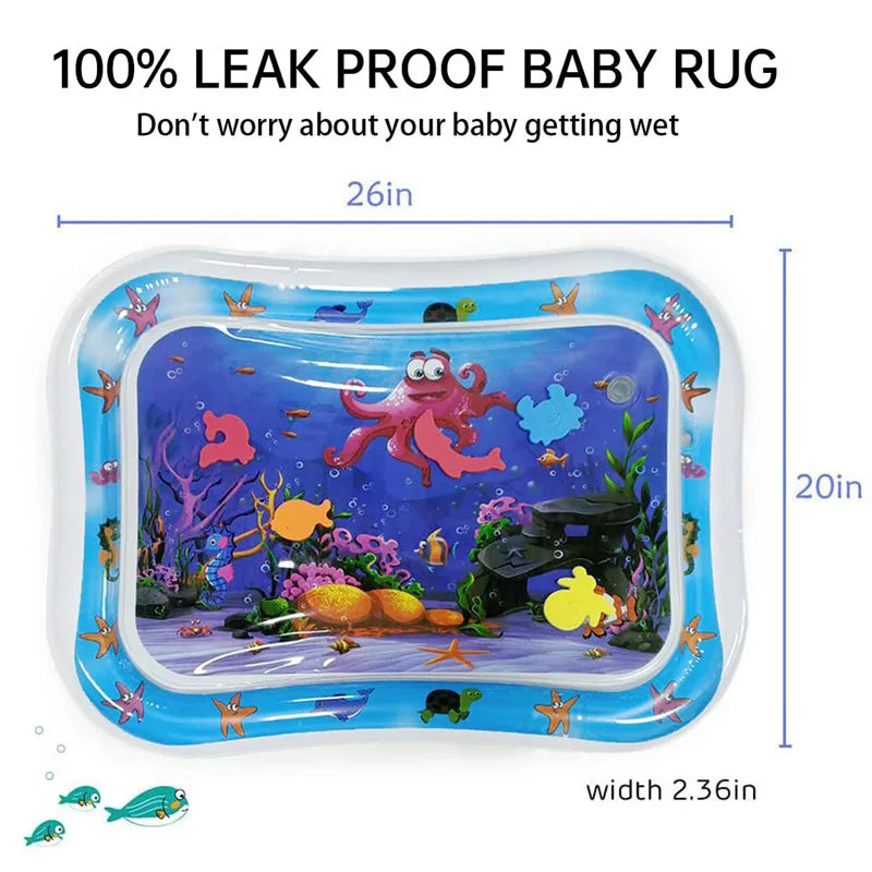 Inflatable Water Play Mat for Babies & Toddlers - Tummy Time Activity Center