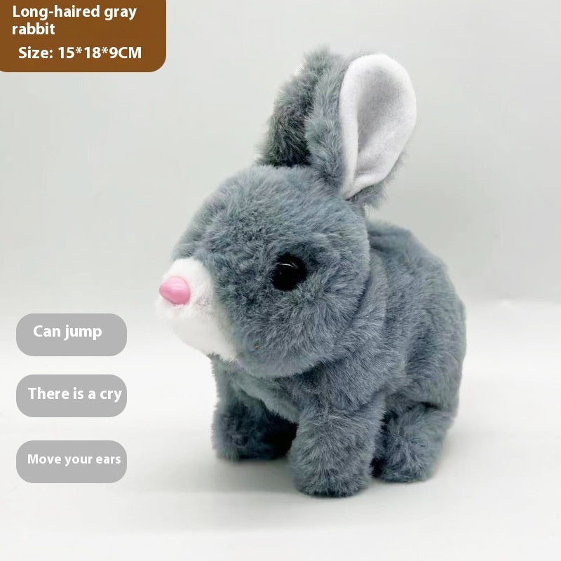 Interactive Electric Plush Bunny - Wiggling Animated Soft Toy for Kids