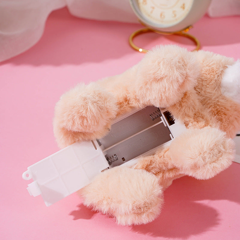 Interactive Electric Plush Bunny - Wiggling Animated Soft Toy for Kids