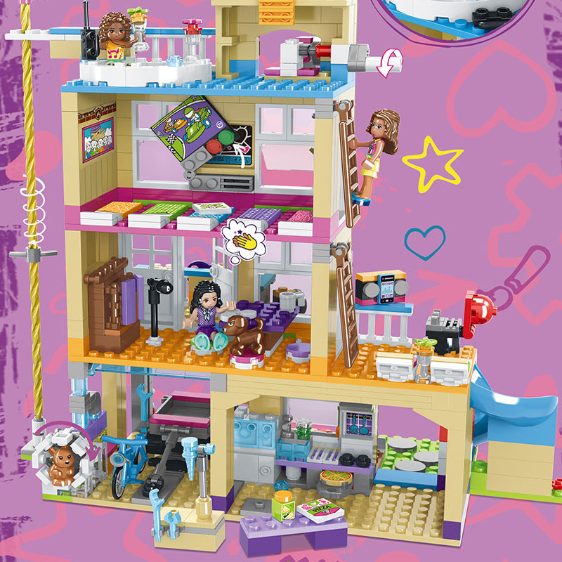 Girls' Building Block Puzzle Set - Educational STEM Toy