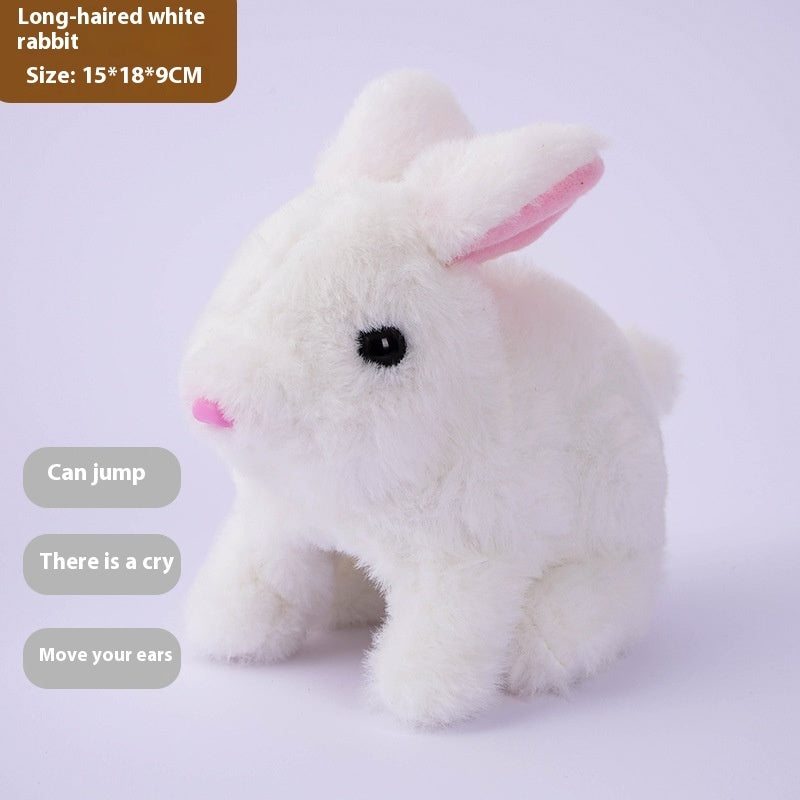 Interactive Electric Plush Bunny - Wiggling Animated Soft Toy for Kids
