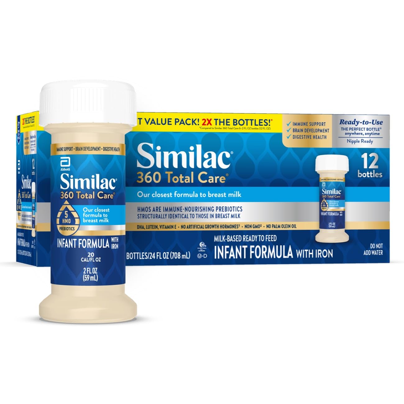 Similac 360 Total Care Infant Formula with 5 HMO Prebiotics - Ready to Feed (Bulk)
