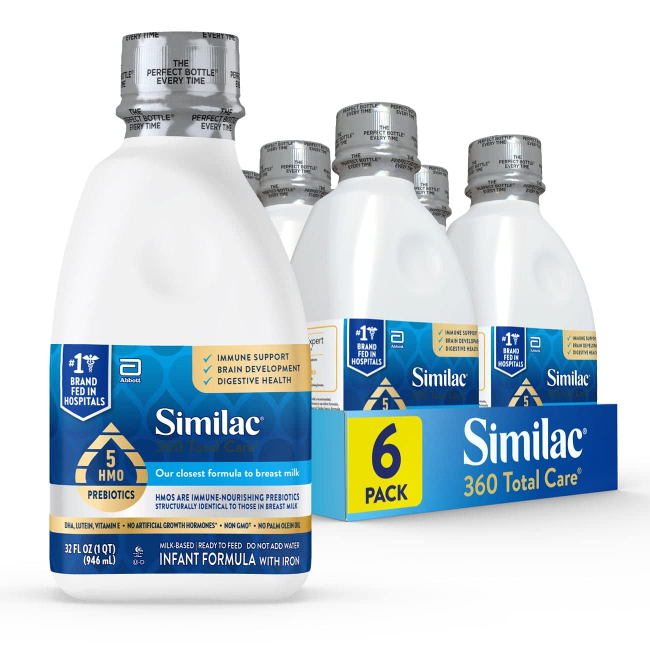 Similac 360 Total Care Infant Formula with 5 HMO Prebiotics - Ready to Feed (Bulk)